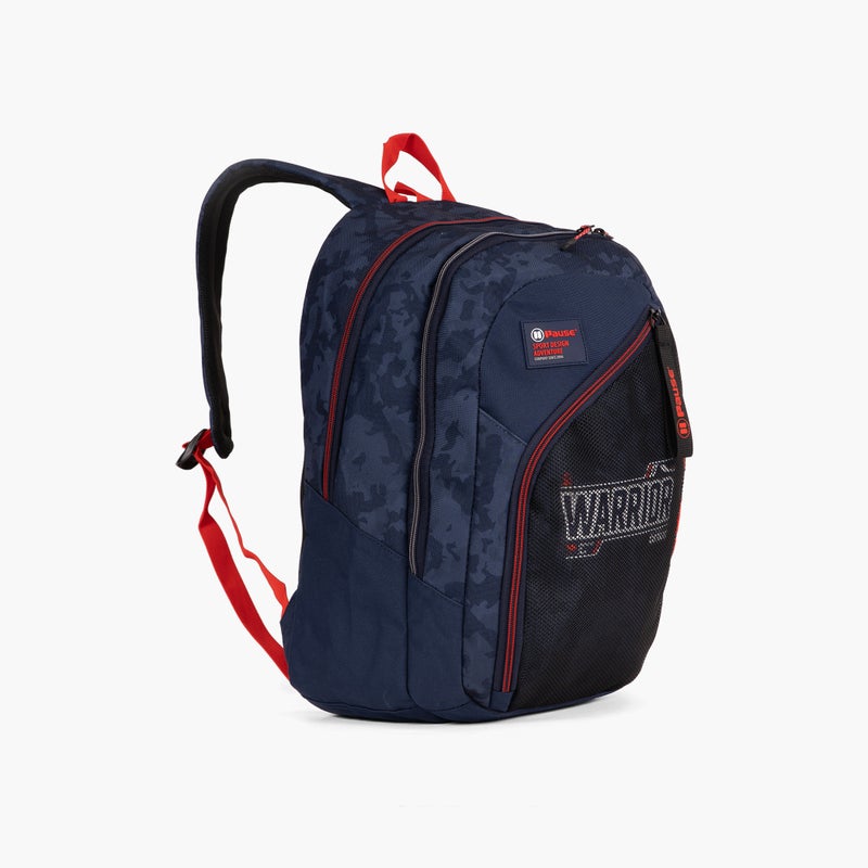PAUSE Navy Graphic Print Backpack for Boys - Image 2